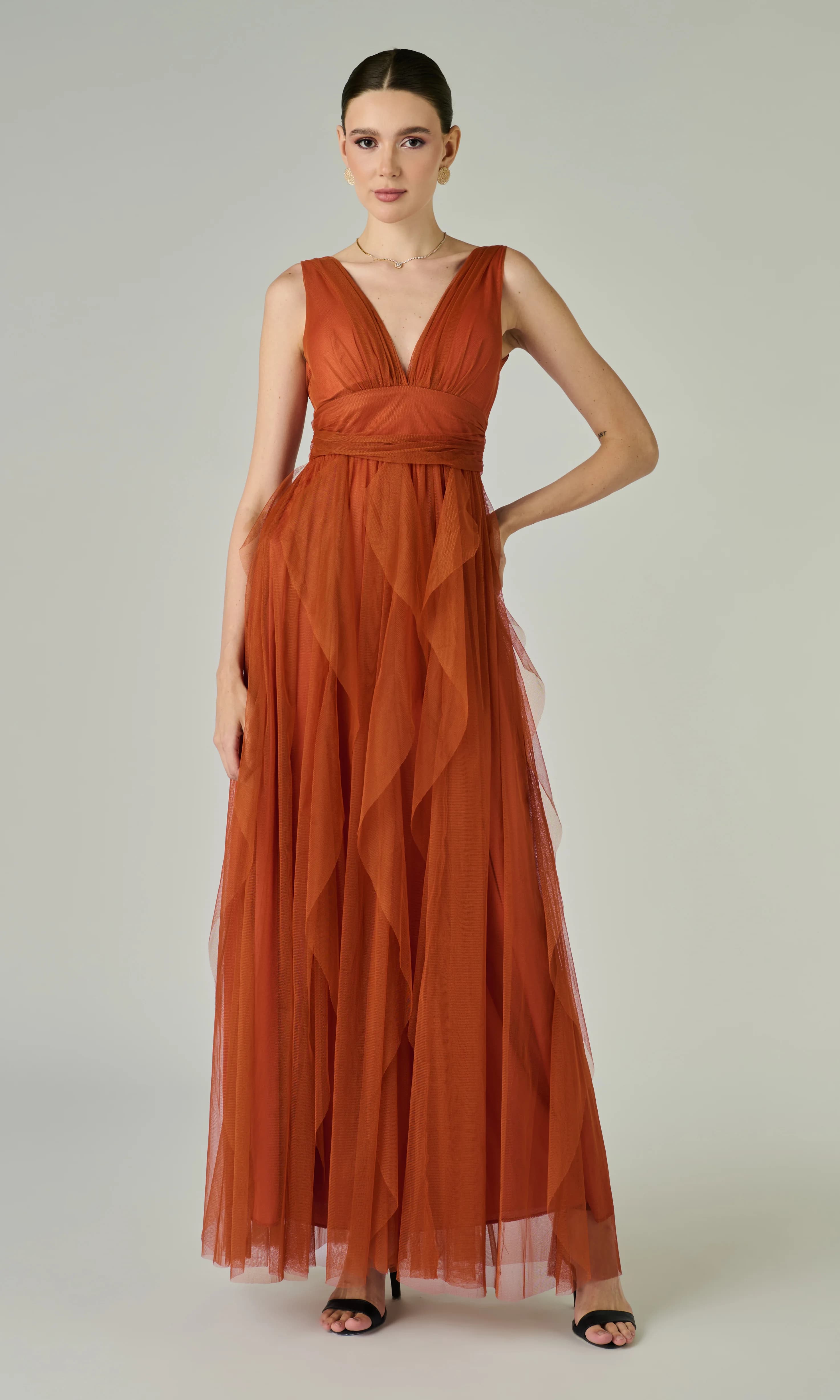 Vestido Clara Terracota