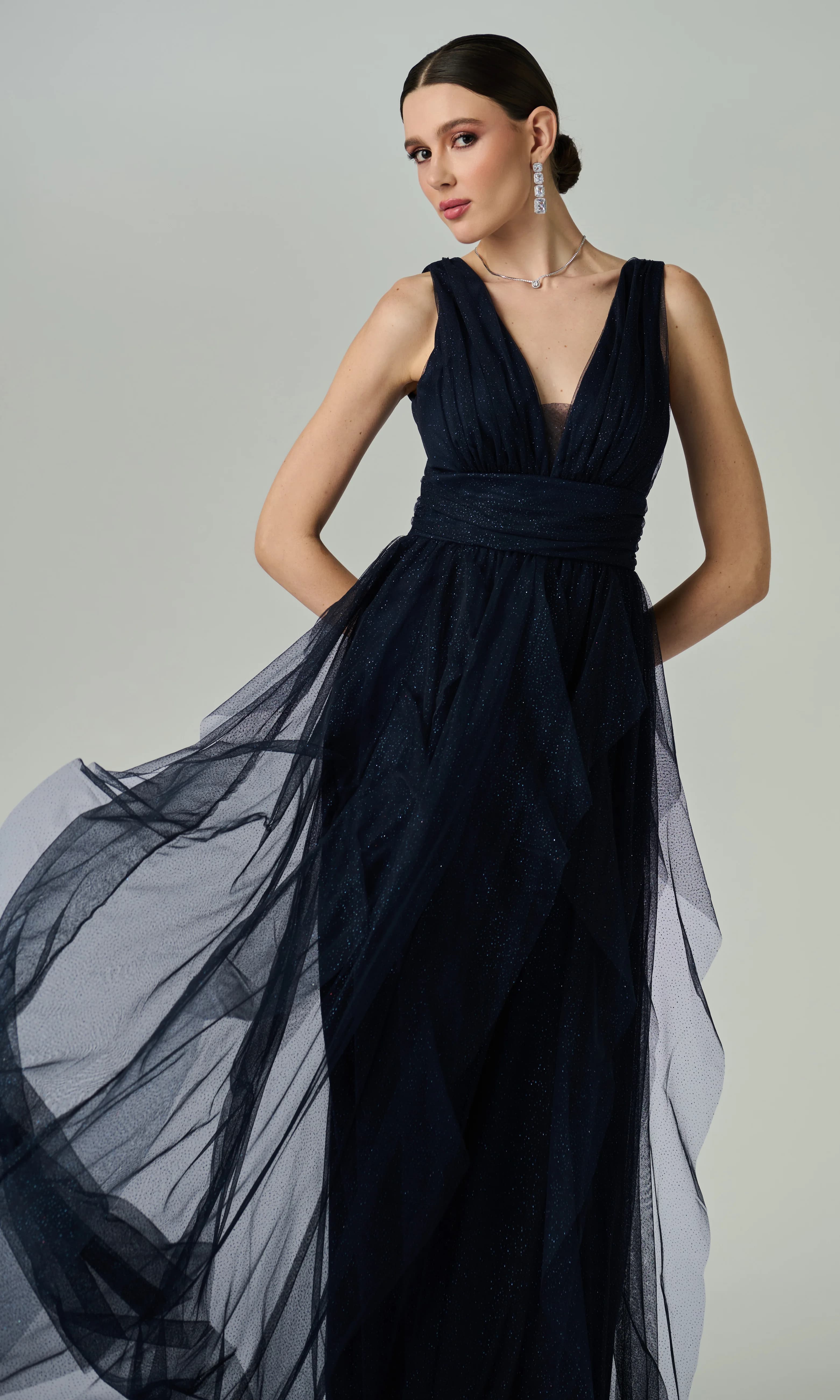 Vestido Claracb Azul Marinho