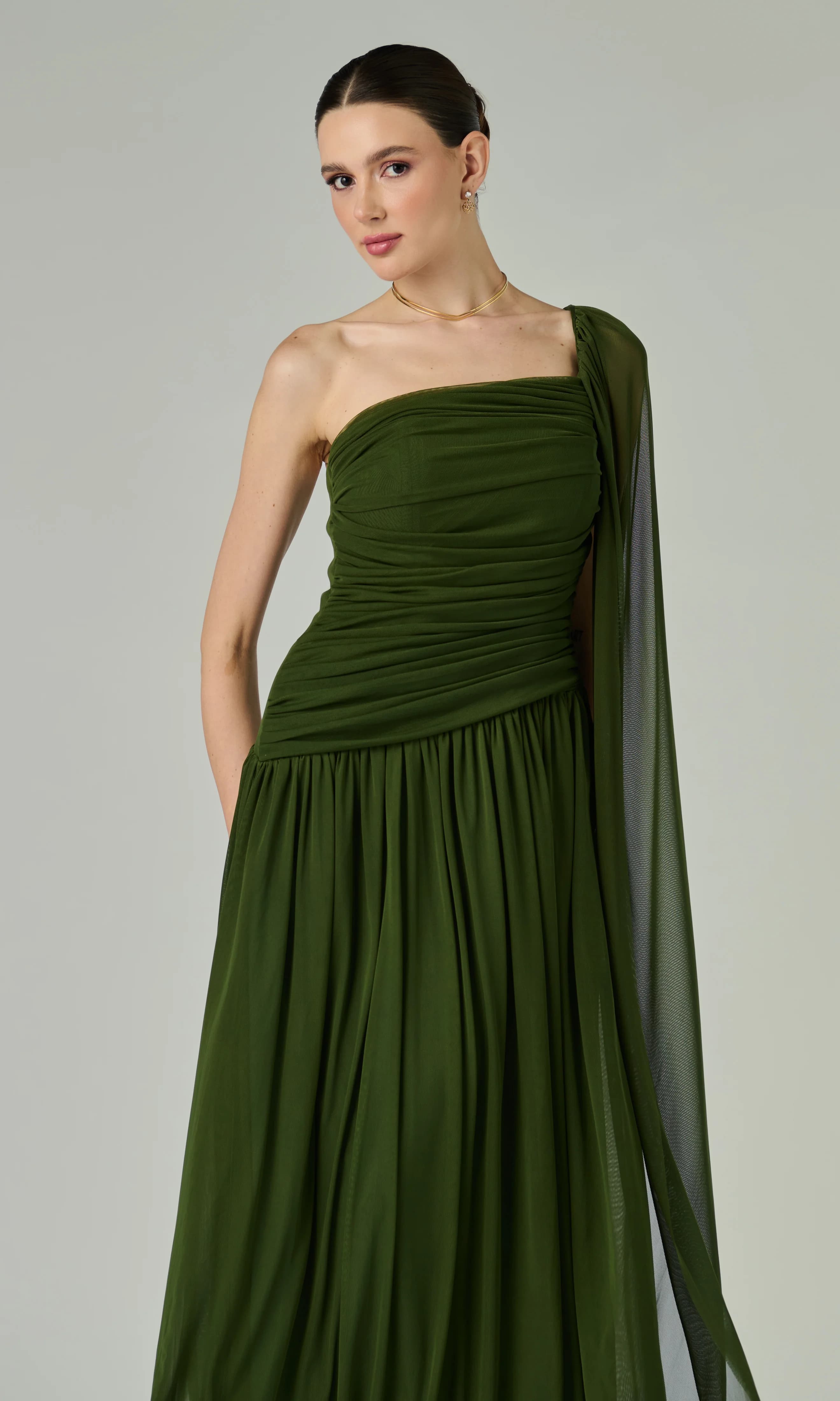 Vestido Mari Verde Oliva