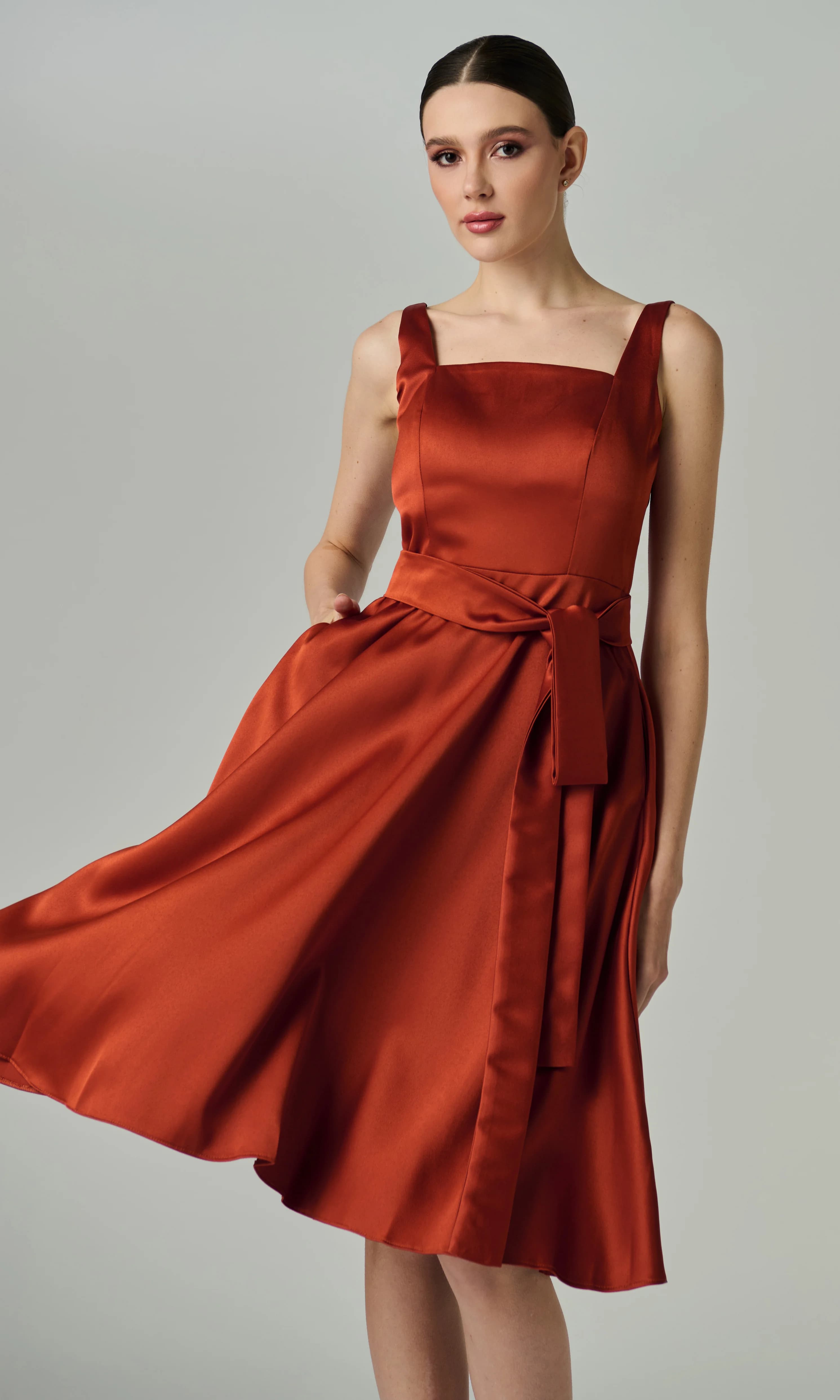 Vestido Paula Terracota